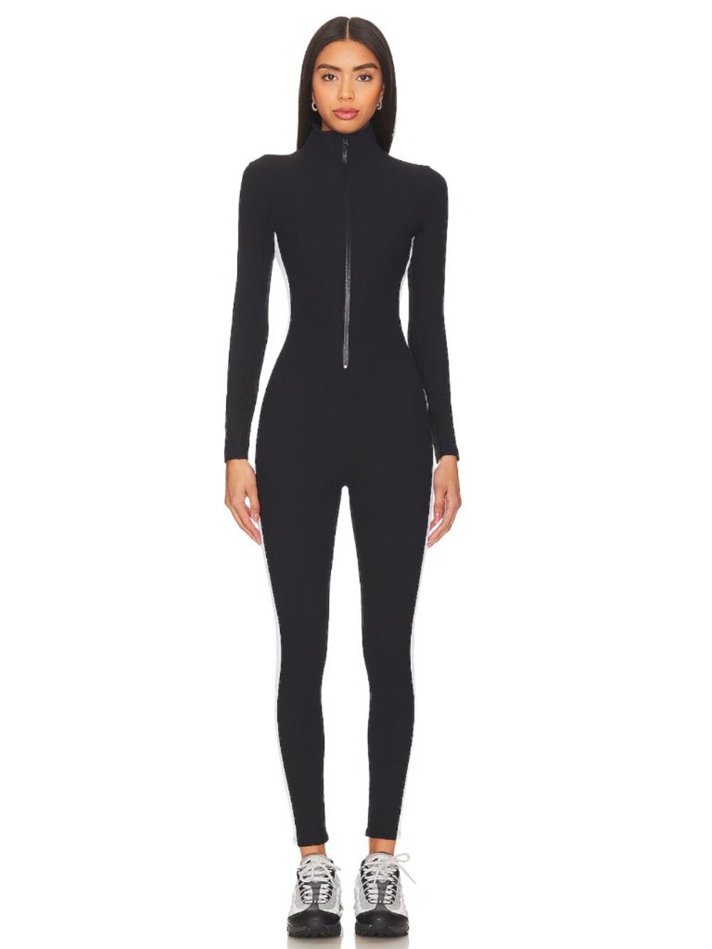 NEW YEAR OF OURS Thermal Ski Onesie Black White Long Sleeve Jumpsuit Long Johns